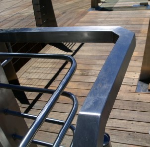 External Wire Blaustrade with Handrail Sydney CBD